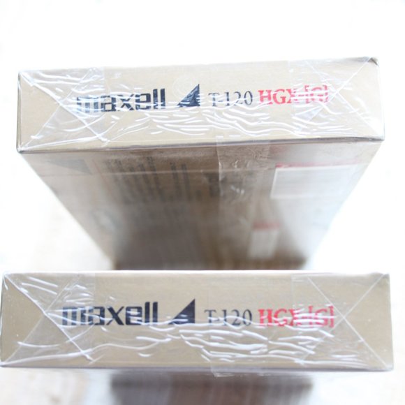 MAXELL LOT 2 T-120 HGX-GOLD 6 HOUR BLANK VIDEO CASSETTE TAPES VHS NEW-SEALED - Picture 5 of 7